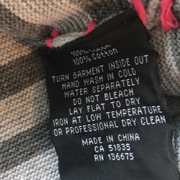 Grey striped Orly cotton sweater with pink heart embellishments - Picture 7 of 12